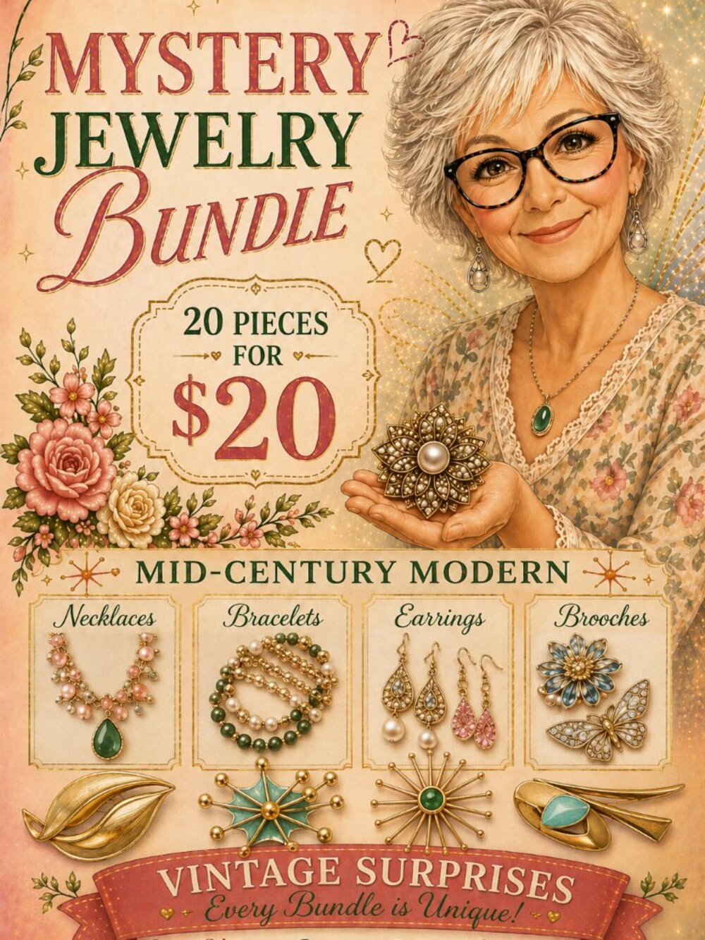 20 PIECES OF JEWELRY FOR $20 MYSTERY BUNDLE
